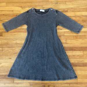 4/$25 HADAS by KIDICHIC Gray A-Line Dress 3/4 Sleeve Knee Length Size 10